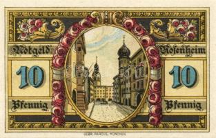 Német Birodalom/Weimari Köztársaság/ Rosenheim 1921. 5Pf + 10Pf + 25Pf(2x) + 50Pf(2x) 6klf db, telje...