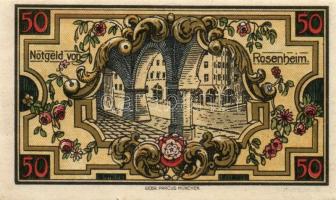 Német Birodalom/Weimari Köztársaság/ Rosenheim 1921. 5Pf + 10Pf + 25Pf(2x) + 50Pf(2x) 6klf db, telje...