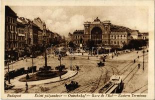 Budapest VII. Keleti pályaudvar, villamosok,