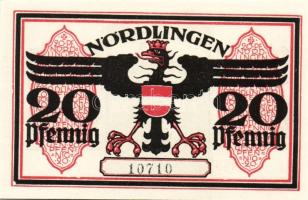 Német Birodalom/Weimari Köztársaság/ Nördlingen 1918. 20Pf(5x) 5klf db, teljes sor T:I