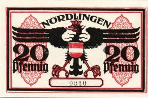 Német Birodalom/Weimari Köztársaság/ Nördlingen 1918. 20Pf(5x) 5klf db, teljes sor T:I