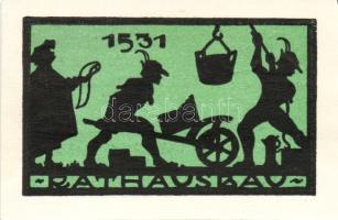 Német Birodalom/Weimari Köztársaság/ Ansbach 1921. 25Pf(7x) + 75Pf(7x) összesen 14klf db, teljes sor...