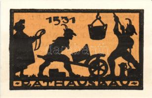 Német Birodalom/Weimari Köztársaság/ Ansbach 1921. 25Pf(7x) + 75Pf(7x) összesen 14klf db, teljes sor...