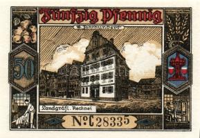 Német Birodalom/Weimari Köztársaság/ Butzbach 1921. 25Pf + 50Pf(7x) összesen 8klf db, teljes sor T:I