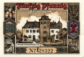 Német Birodalom/Weimari Köztársaság/ Butzbach 1921. 25Pf + 50Pf(7x) összesen 8klf db, teljes sor T:I