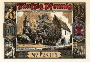 Német Birodalom/Weimari Köztársaság/ Butzbach 1921. 25Pf + 50Pf(7x) összesen 8klf db, teljes sor T:I