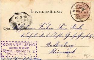 1899 Budapest XV. Rákospalota-Újpest, Palota-Újpest; vasútállomás. Schön Bernát kiadása / Bahnhof / ...