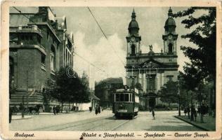 1925 Budapest VIII. Józsefváros, templom, 16-os villamos (kopott sarkak / worn corners)