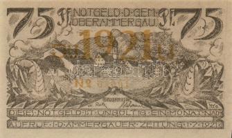 Német Birodalom/Weimari Köztársaság/ Oberammergau 1921. 25Pf + 50Pf + 75Pf 3klf db, teljes sor T:I