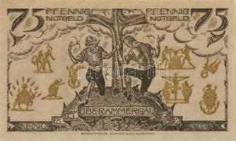 Német Birodalom/Weimari Köztársaság/ Oberammergau 1921. 25Pf + 50Pf + 75Pf 3klf db, teljes sor T:I