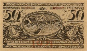 Német Birodalom/Weimari Köztársaság/ Oberammergau 1921. 25Pf + 50Pf + 75Pf 3klf db, teljes sor T:I