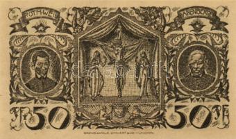 Német Birodalom/Weimari Köztársaság/ Oberammergau 1921. 25Pf + 50Pf + 75Pf 3klf db, teljes sor T:I