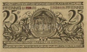 Német Birodalom/Weimari Köztársaság/ Oberammergau 1921. 25Pf + 50Pf + 75Pf 3klf db, teljes sor T:I