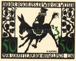 Német Birodalom/Weimari Köztársaság/ Kitzingen 1921. 50Pf(6x) 6klf db, teljes sor T:I,I-