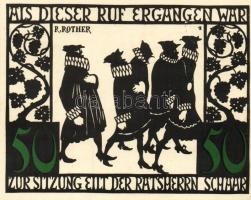 Német Birodalom/Weimari Köztársaság/ Kitzingen 1921. 50Pf(6x) 6klf db, teljes sor T:I,I-