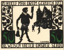 Német Birodalom/Weimari Köztársaság/ Kitzingen 1921. 50Pf(6x) 6klf db, teljes sor T:I,I-