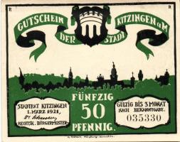 Német Birodalom/Weimari Köztársaság/ Kitzingen 1921. 50Pf(6x) 6klf db, teljes sor T:I,I-