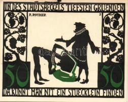 Német Birodalom/Weimari Köztársaság/ Kitzingen 1921. 50Pf(6x) 6klf db, teljes sor T:I,I-