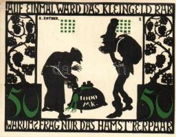 Német Birodalom/Weimari Köztársaság/ Kitzingen 1921. 50Pf(6x) 6klf db, teljes sor T:I,I-