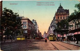 1912 Budapest V. Kossuth Lajos utca, villamosok (EK)