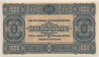1923. 1000K "8 FILLÉR - NYOLC FILLÉR" felülnyomással T:I,I- 
Adamo K37B