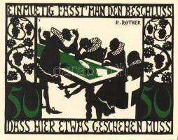 Német Birodalom/Weimari Köztársaság/ Kitzingen 1921. 50Pf(6x) 6klf db, teljes sor T:I