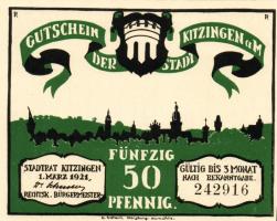 Német Birodalom/Weimari Köztársaság/ Kitzingen 1921. 50Pf(6x) 6klf db, teljes sor T:I