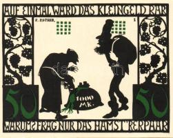 Német Birodalom/Weimari Köztársaság/ Kitzingen 1921. 50Pf(6x) 6klf db, teljes sor T:I