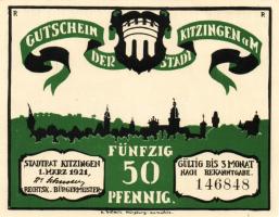 Német Birodalom/Weimari Köztársaság/ Kitzingen 1921. 50Pf(6x) 6klf db, teljes sor T:I