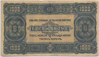 1923. 1000K nyomdahely jelölés nélkül T:III- szakadás Adamo K37