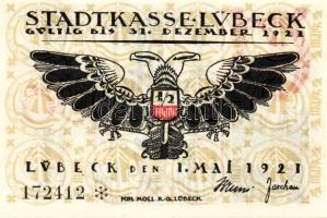Német Birodalom/Weimari Köztársaság/ Rübeck 1921. 50Pf(5x) 5klf db, teljes sor T:I