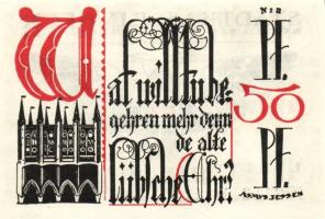 Német Birodalom/Weimari Köztársaság/ Rübeck 1921. 50Pf(5x) 5klf db, teljes sor T:I