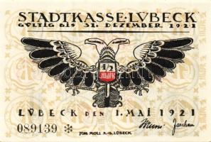 Német Birodalom/Weimari Köztársaság/ Rübeck 1921. 50Pf(5x) 5klf db, teljes sor T:I