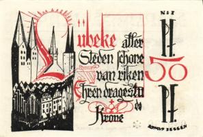 Német Birodalom/Weimari Köztársaság/ Rübeck 1921. 50Pf(5x) 5klf db, teljes sor T:I