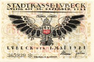 Német Birodalom/Weimari Köztársaság/ Rübeck 1921. 50Pf(5x) 5klf db, teljes sor T:I