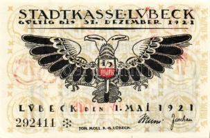 Német Birodalom/Weimari Köztársaság/ Rübeck 1921. 50Pf(5x) 5klf db, teljes sor T:I