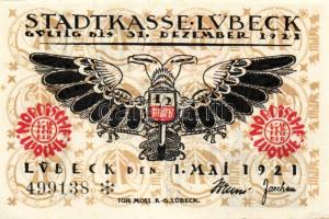 Német Birodalom/Weimari Köztársaság/ Rübeck 1921. 50Pf(5x) 5klf db, teljes sor T:I