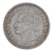 Német Államok / Szászország-Albertine 1866B 1/6T Ag Johann Drezda (5,34g) T:2 / German States / Saxony-Albertine 1866B 1/6T Ag Johann Drezda (5,34g) C:XF Krause KM# 1205