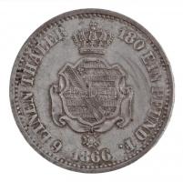 Német Államok / Szászország-Albertine 1866B 1/6T Ag "Johann" Drezda (5,34g) T:2 / German S...