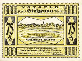 Német Birodalom/Weimari Köztársaság/ Stolzenau 1921. 50Pf(5x) + 75Pf(2x) 7klf db, teljes sor T:I