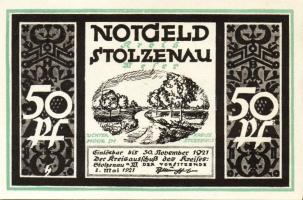 Német Birodalom/Weimari Köztársaság/ Stolzenau 1921. 50Pf(5x) + 75Pf(2x) 7klf db, teljes sor T:I