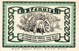 Német Birodalom/Weimari Köztársaság/ Stolzenau 1921. 50Pf(5x) + 75Pf(2x) 7klf db, teljes sor T:I