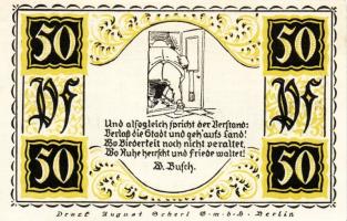 Német Birodalom/Weimari Köztársaság/ Stolzenau 1921. 50Pf(5x) + 75Pf(2x) 7klf db, teljes sor T:I