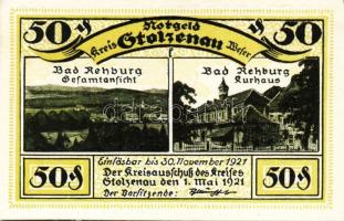 Német Birodalom/Weimari Köztársaság/ Stolzenau 1921. 50Pf(5x) + 75Pf(2x) 7klf db, teljes sor T:I