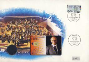 1993 Bajor szimfónikusok német elsőnapi számozott érmés boríték telefonkártyával, érme nélkül