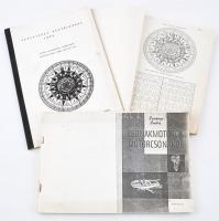 cca 1960-1970 3 db hajózással kapcsolatos nyomtatvány. Nemzetközi kódjelzések, olasz navigációs kiadvány, hajós könyv másolata