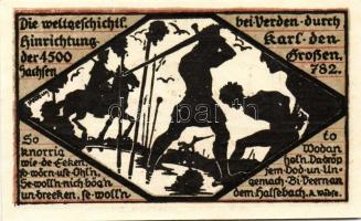 Német Birodalom/Weimari Köztársaság/ Verden 1921. 25Pf + 50Pf + 75Pf 3klf db, teljes sor T:I