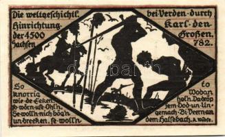 Német Birodalom/Weimari Köztársaság/ Verden 1921. 25Pf + 50Pf + 75Pf 3klf db, teljes sor T:I