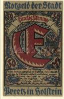 Német Birodalom/Weimari Köztársaság/ Preetz 1921. 50Pf(6x) 6klf db, teljes sor T:I