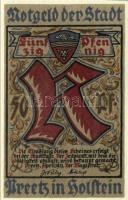 Német Birodalom/Weimari Köztársaság/ Preetz 1921. 50Pf(6x) 6klf db, teljes sor T:I